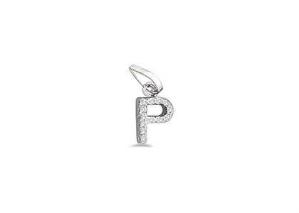 Rhodium Plated | Alphabet Pendants